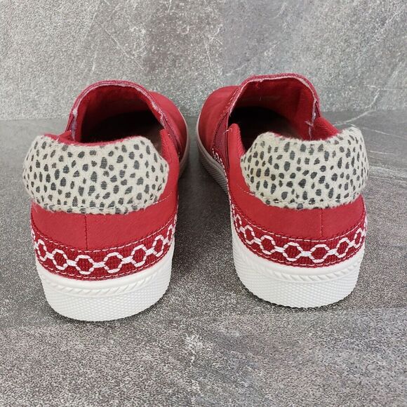 Earth Origins Shoes Womens 7 W Red Suede Slip-Ons Zandel Casual Comfort - Picture 4 of 12